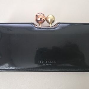 Ted Baker Black Patent Leather Clutch